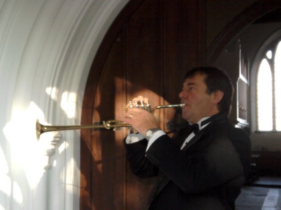 funeral trumpet in church